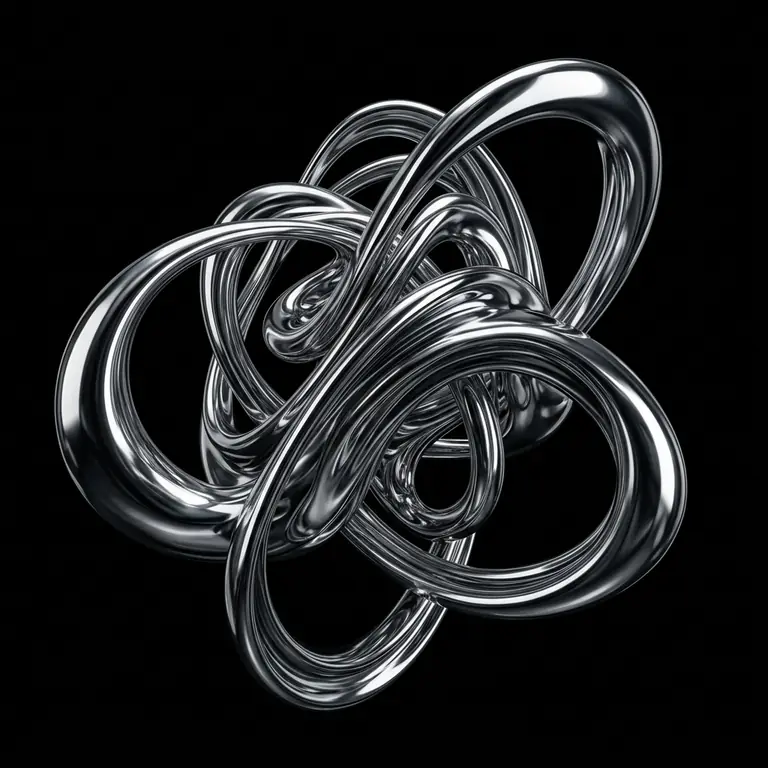 Futuristic Chrome Fluid Art